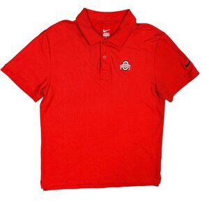 Nike Polo Shirt Ohio State Buckeyes NCAA College Sports Red Large